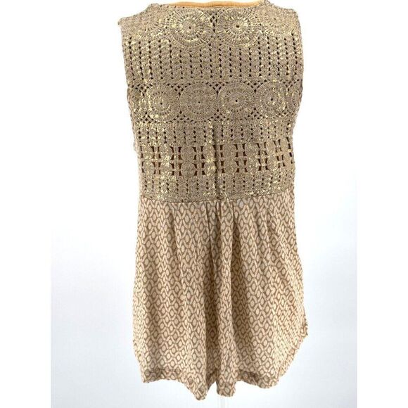 Anthropologie TINY Brand Crochet Top Sleeveless Boho Top Sz M - Picture 6 of 10